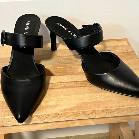 Anne Klein Open Back Heels in Black Size 10 - Picture 8 of 8